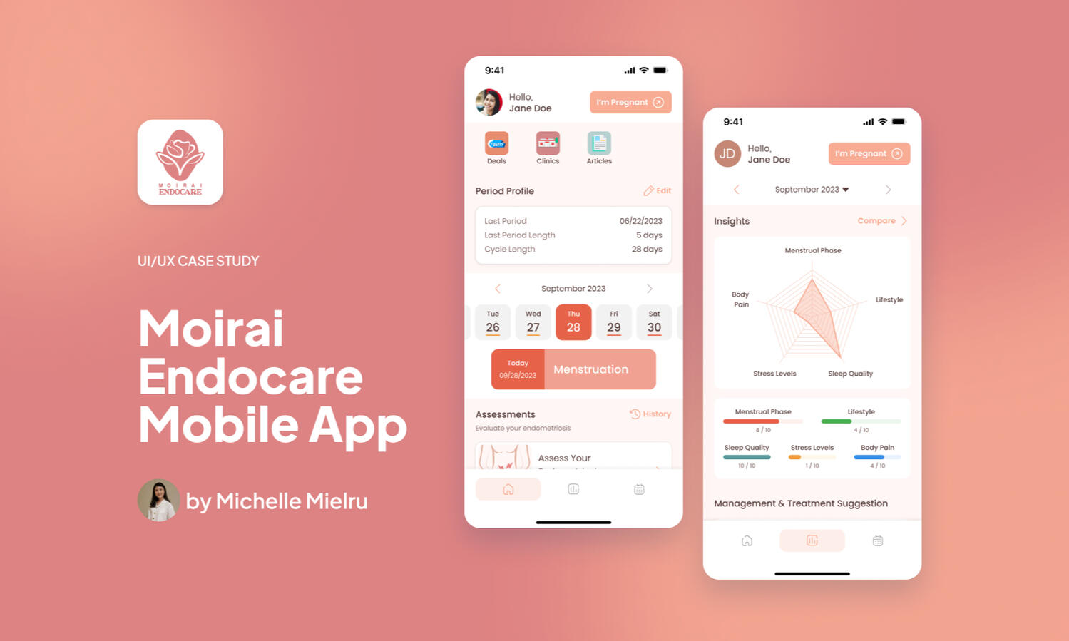 Moirai Endocare Mobile App: Explore the design journey of Moirai Endocare, an innovative medical AI app revolutionizing reproductive health. Dive into assessments, intuitive tracking features, and a user-centric mobile experience.