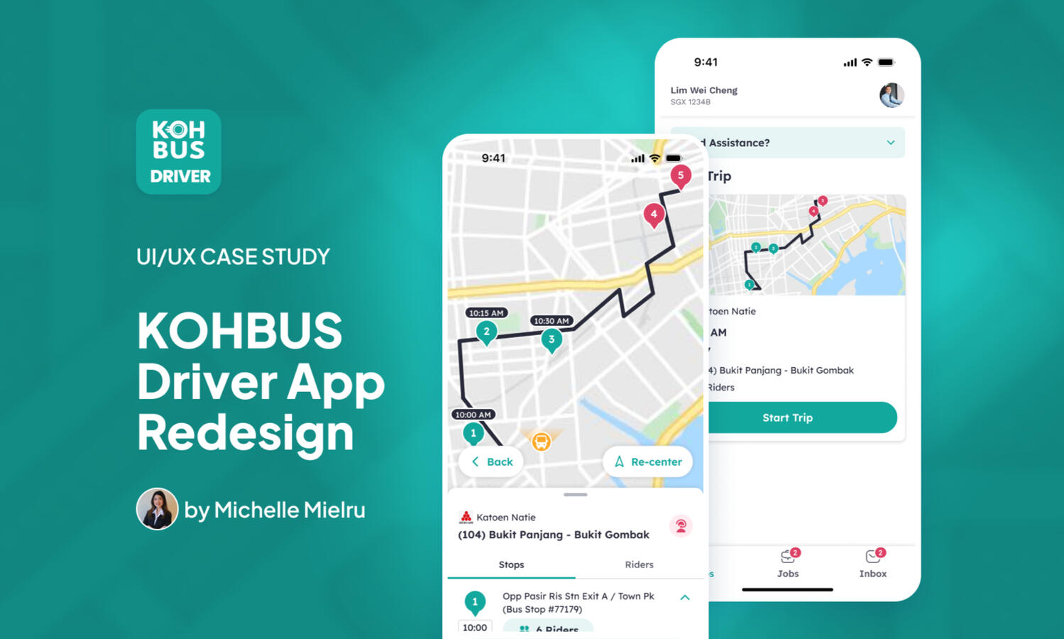 KOHBUS Driver needed a way to support drivers on the road — but a cluttered UI made critical information hard to find at the worst moments. Here's how I redesigned it from wireframe to launch.